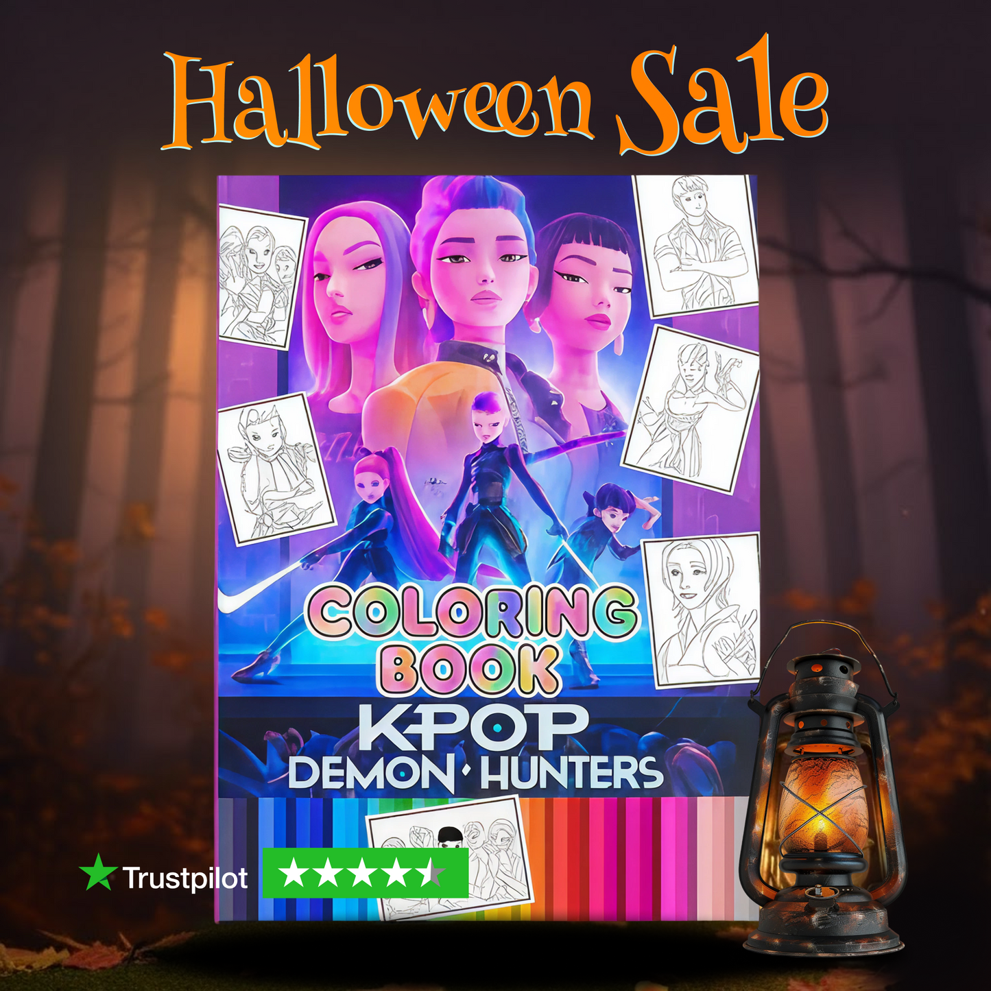 Demon Hunter's Coloring Book (50% OFF)